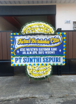Papan Bunga Duka di Dow